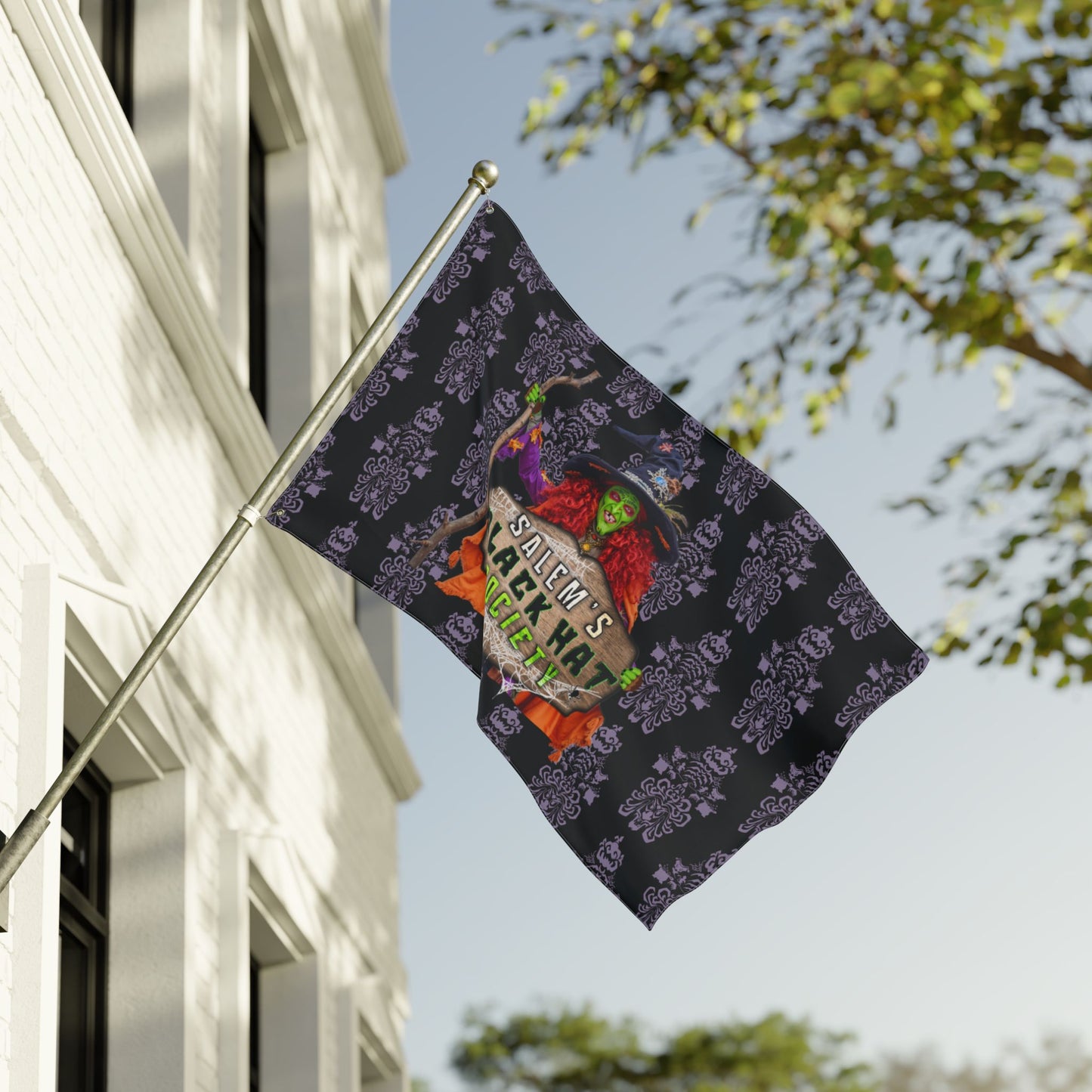 Salem's Black Hat Society Double-Sided Flag