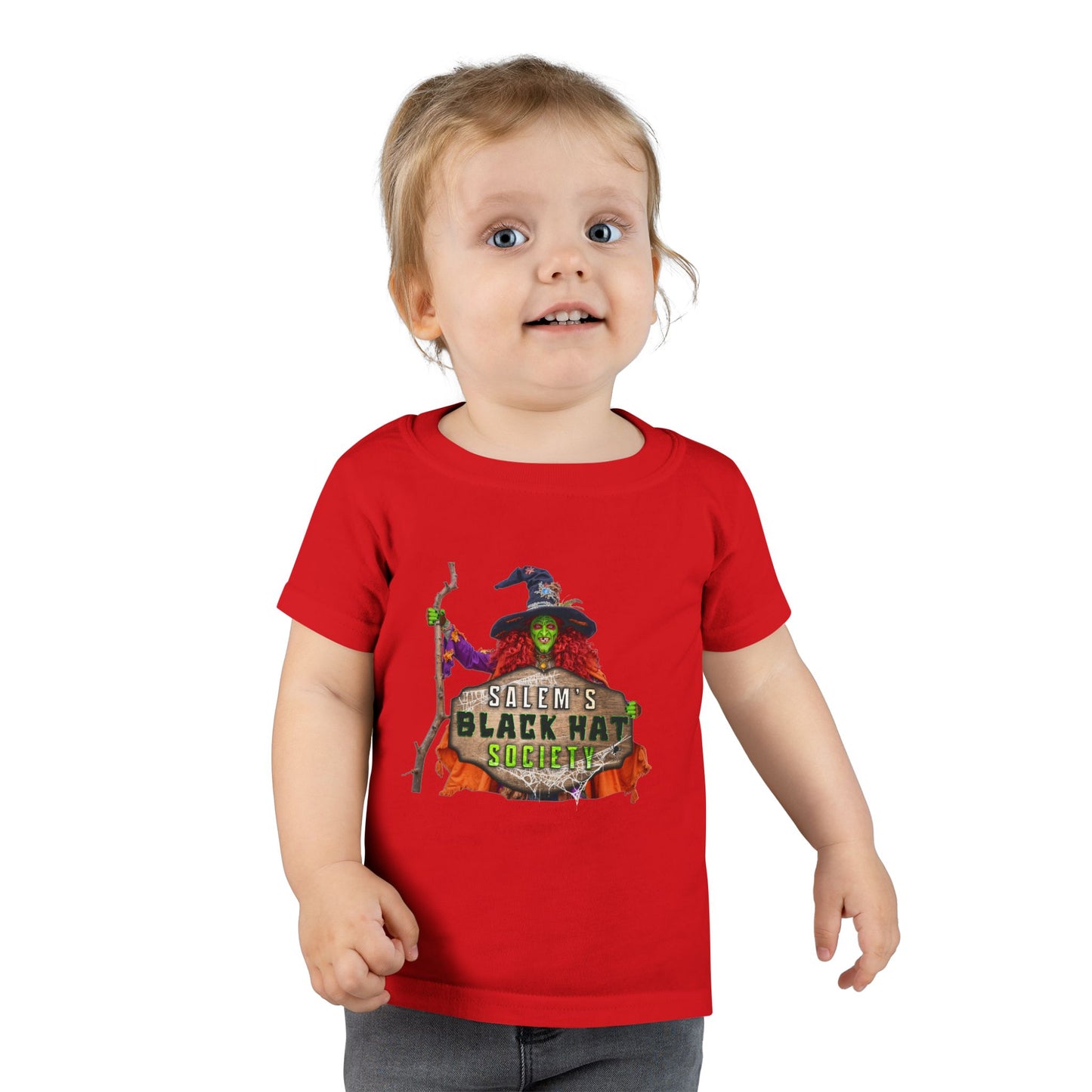 Salem's Black Hat Society BORAH! Toddler Halloween T-Shirt, Kids' Holiday Top, Halloween Gift