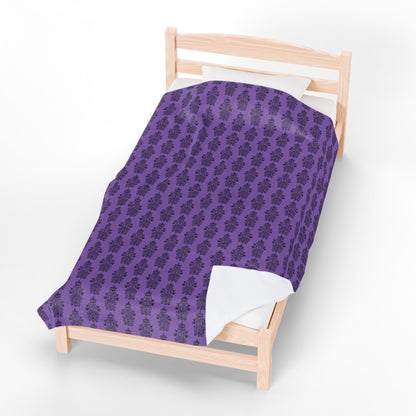 BORAH!'s Haunted Mansion Blanket (Purple/Black)