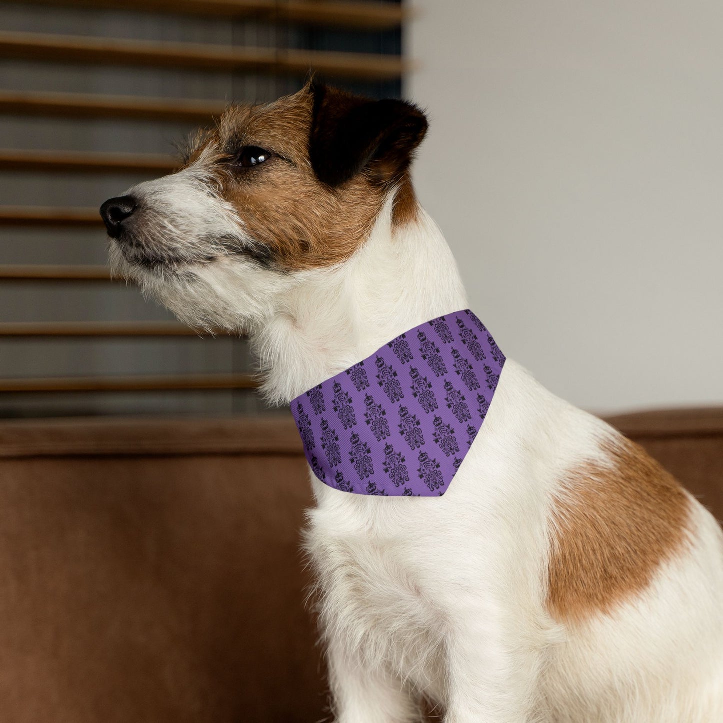 BORAH!'s Haunted Mansion Pet Bandana (Purple/Pattern)