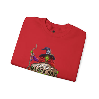 🖤 Salem’s Black Hat Society Halloween Crewneck Sweatshirt – Cozy Unisex Sweatshirt for Fall Magic, Witchy Vibes & Spooky Gifting