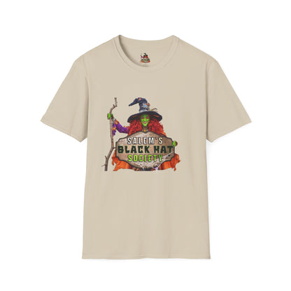 Salem's Black Hat Society Unisex T-Shirt, Halloween Tee, Witch Theme, Witchcraft Apparel, Unique Gift for Spooky Season, Cozy Everyday Wear