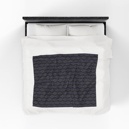 BORAH!'s Haunted Mansion Blanket (Black/Purple)