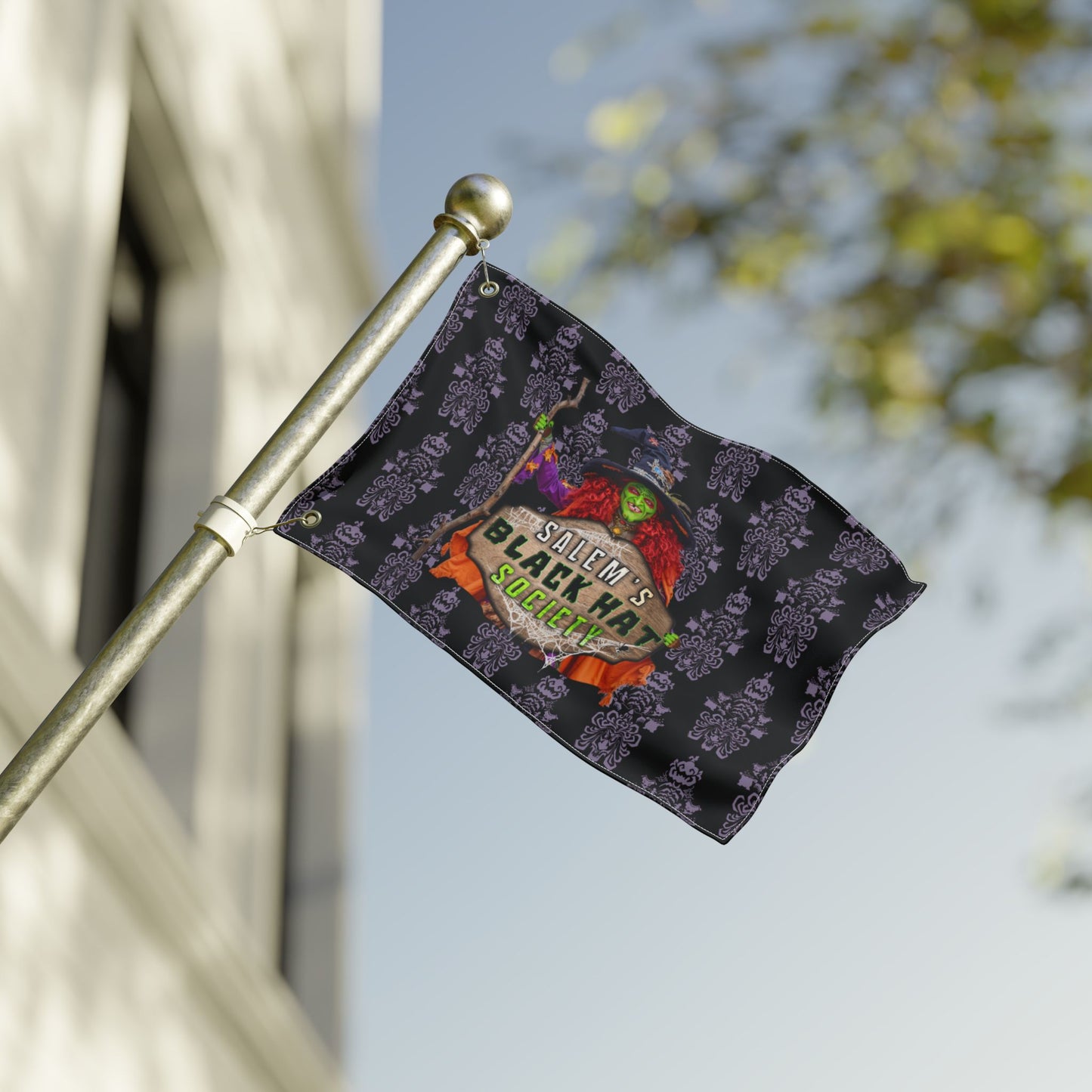 Salem's Black Hat Society Double-Sided Flag