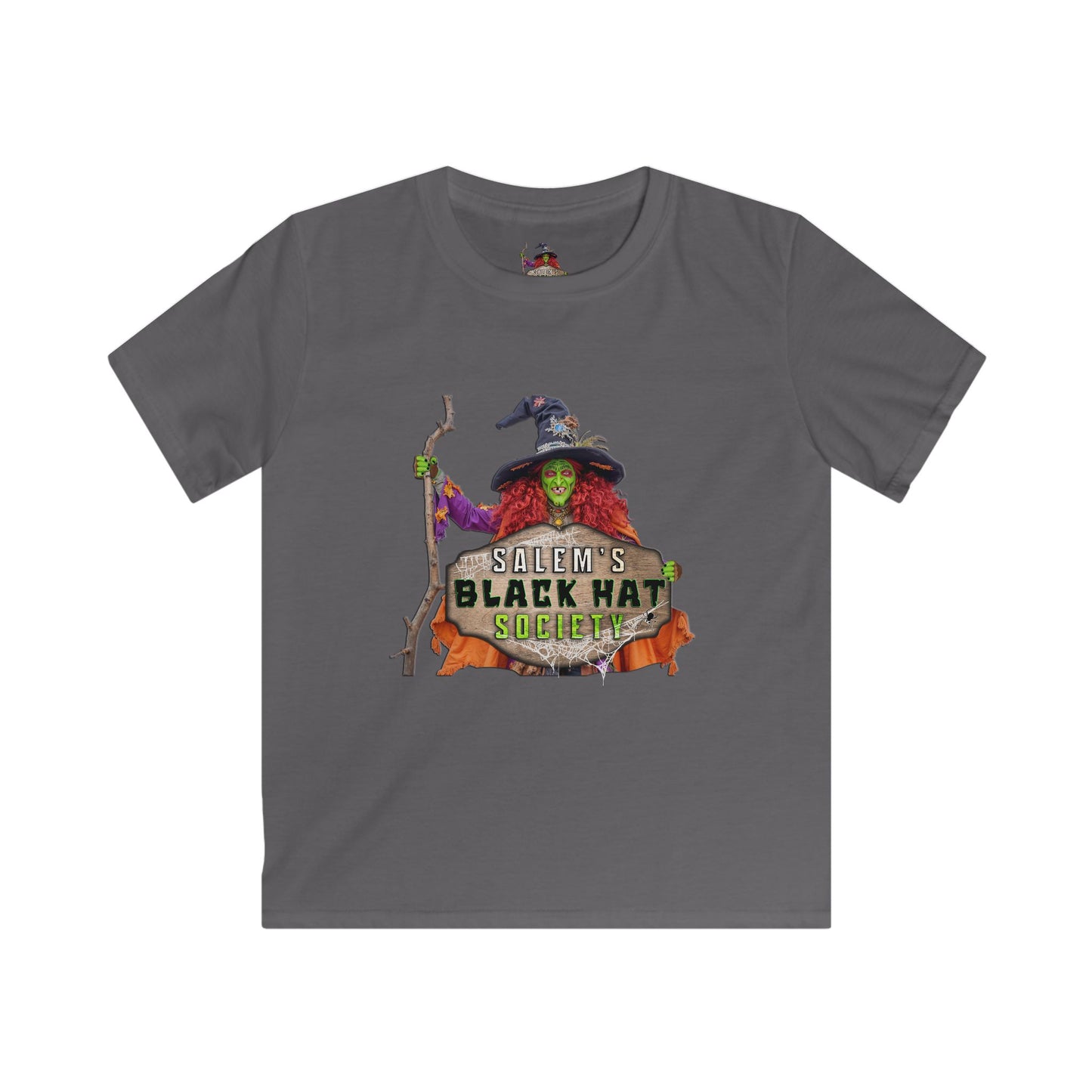 Salem's Black Hat Society BORAH! Kids Halloween Tee, Fun Witch Shirt, Kids' Party Wear, Halloween Clothing