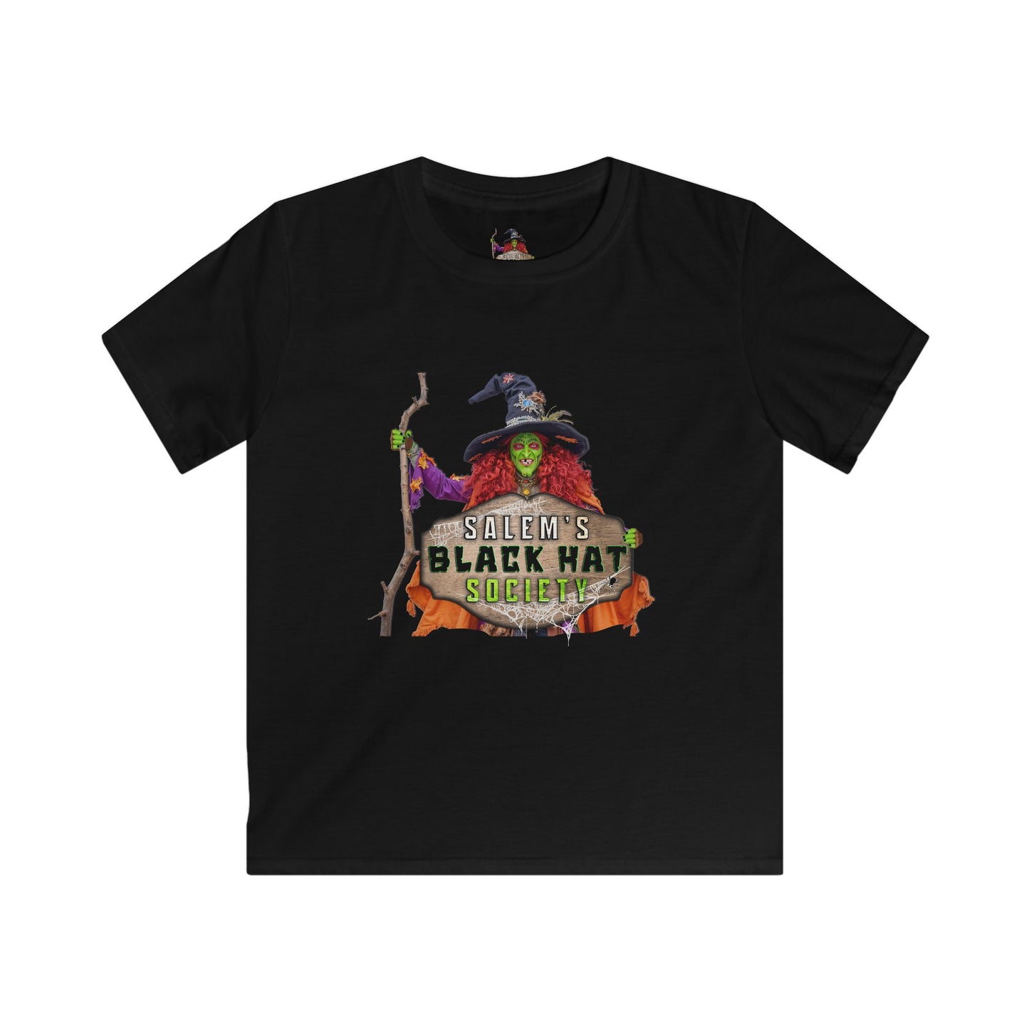 Salem's Black Hat Society BORAH! Kids Halloween Tee, Fun Witch Shirt, Kids' Party Wear, Halloween Clothing