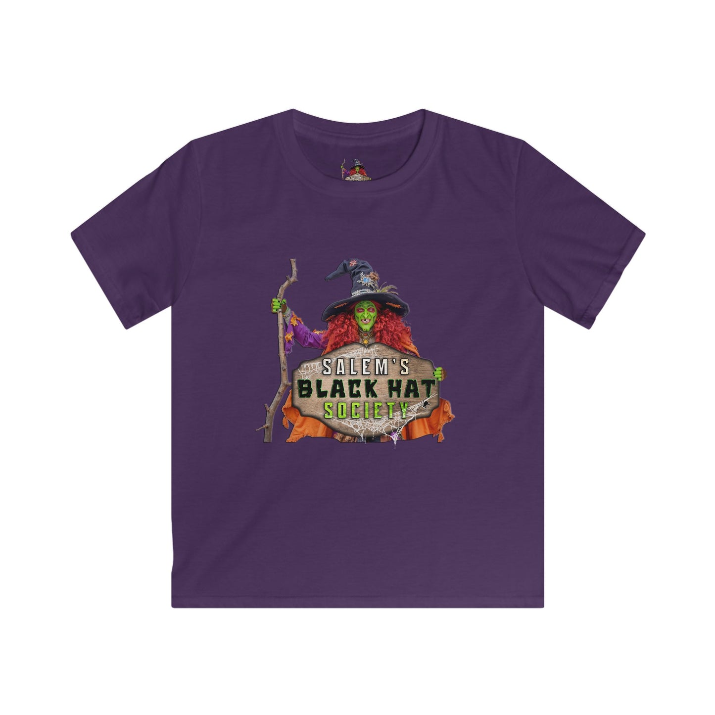 Salem's Black Hat Society BORAH! Kids Halloween Tee, Fun Witch Shirt, Kids' Party Wear, Halloween Clothing