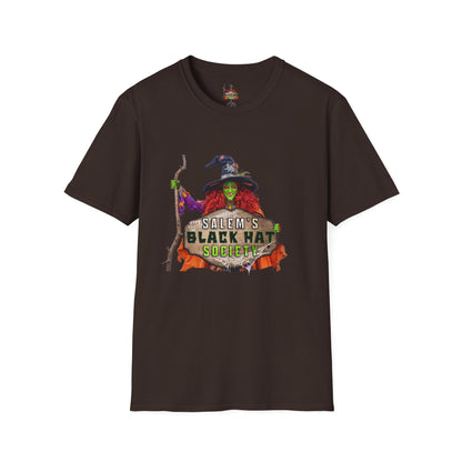 Salem's Black Hat Society Unisex T-Shirt, Halloween Tee, Witch Theme, Witchcraft Apparel, Unique Gift for Spooky Season, Cozy Everyday Wear