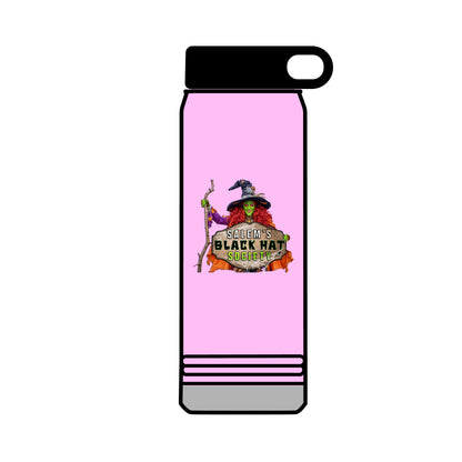 Salem's Black Hat Society BORAH! Water Bottle, 32oz, Halloween Gift, Spooky Hydration, Magical Potion Bottle