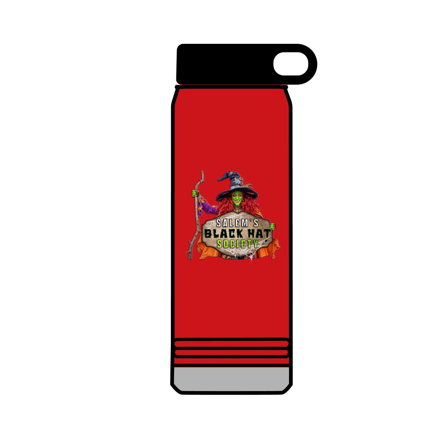 Salem's Black Hat Society BORAH! Water Bottle, 32oz, Halloween Gift, Spooky Hydration, Magical Potion Bottle