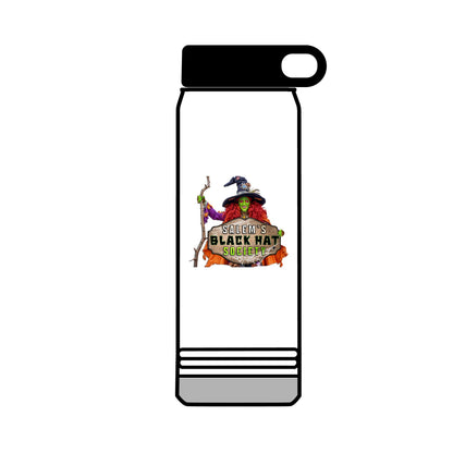 Salem's Black Hat Society BORAH! Water Bottle, 32oz, Halloween Gift, Spooky Hydration, Magical Potion Bottle