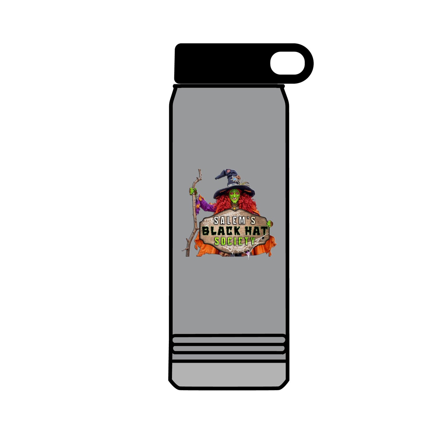 Salem's Black Hat Society BORAH! Water Bottle, 32oz, Halloween Gift, Spooky Hydration, Magical Potion Bottle