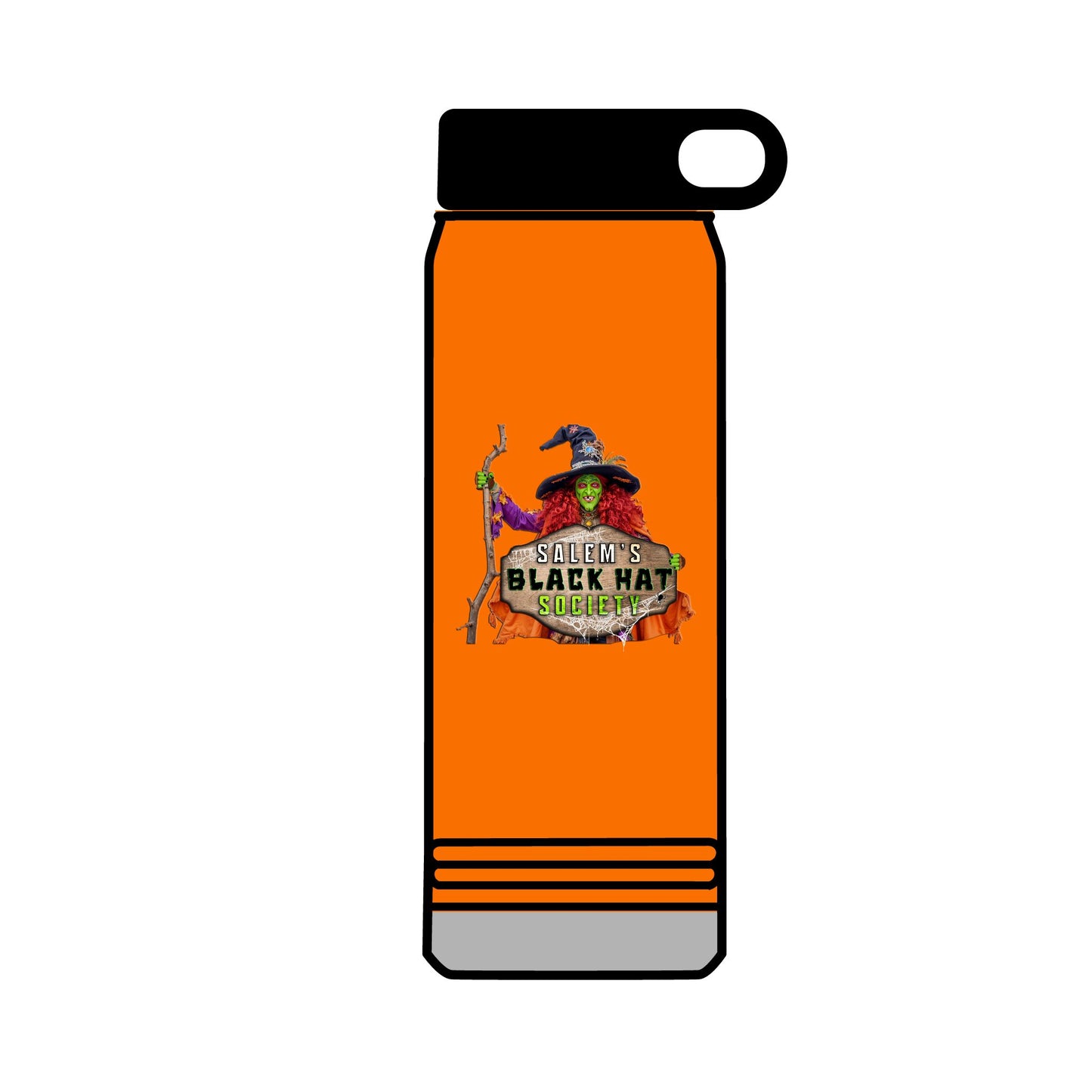 Salem's Black Hat Society BORAH! Water Bottle, 32oz, Halloween Gift, Spooky Hydration, Magical Potion Bottle