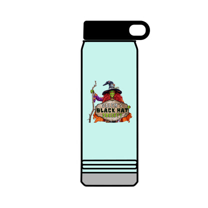 Salem's Black Hat Society BORAH! Water Bottle, 32oz, Halloween Gift, Spooky Hydration, Magical Potion Bottle