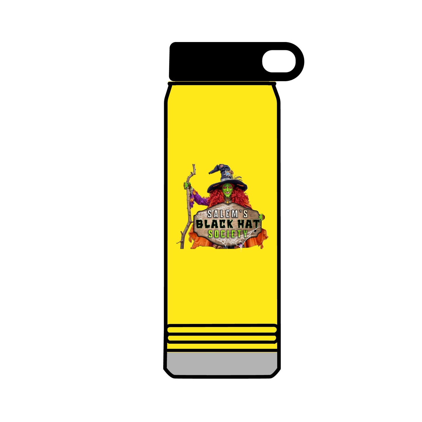 Salem's Black Hat Society BORAH! Water Bottle, 32oz, Halloween Gift, Spooky Hydration, Magical Potion Bottle