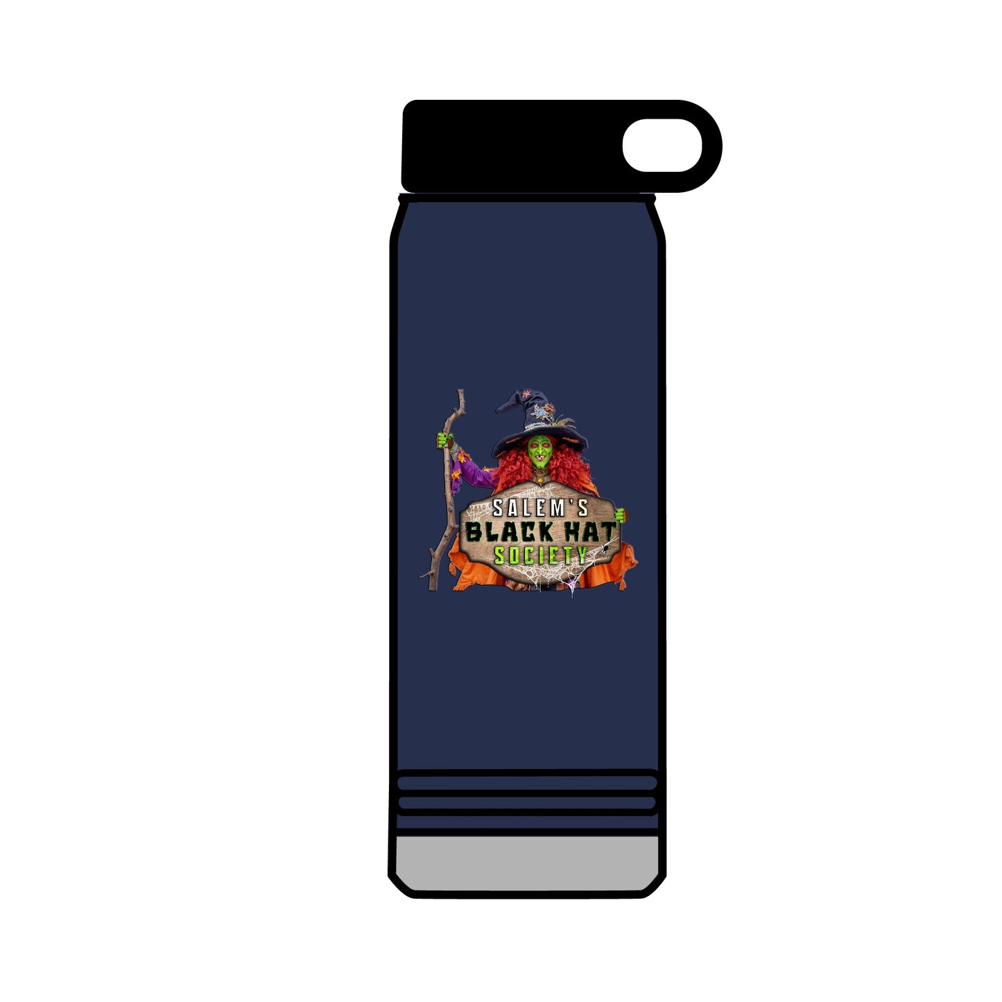 Salem's Black Hat Society BORAH! Water Bottle, 32oz, Halloween Gift, Spooky Hydration, Magical Potion Bottle