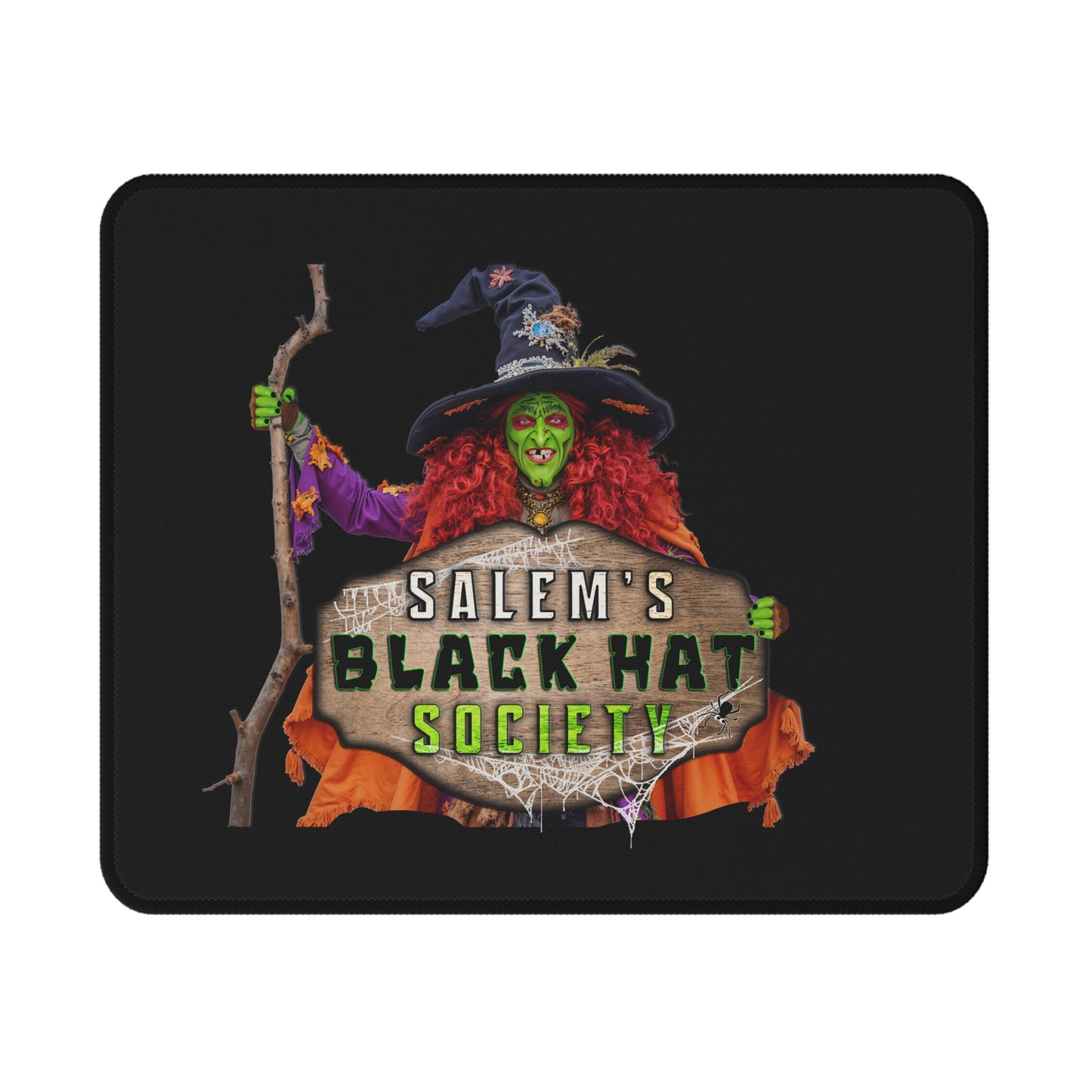 Salem's Black Hat Society Non-Slip Gaming Mouse Pad, Perfect for Gamers, Halloween Decor, Witchy Gifts, Home Office Accessories