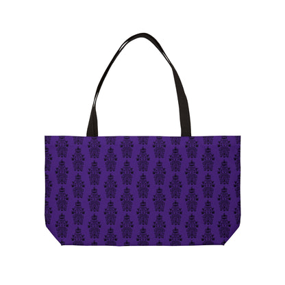 BOORAH! Haunted Mansion Weekender Tote Bag (Purple & Black)