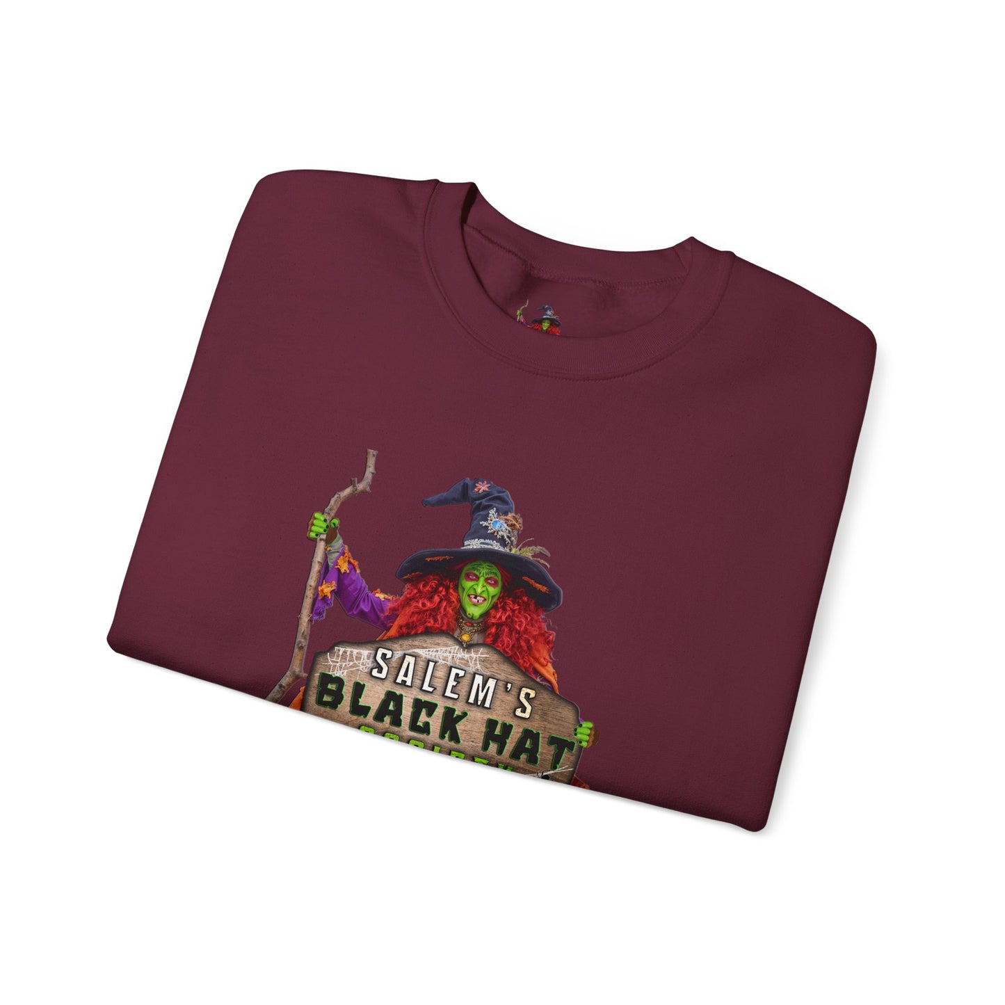 🖤 Salem’s Black Hat Society Halloween Crewneck Sweatshirt – Cozy Unisex Sweatshirt for Fall Magic, Witchy Vibes & Spooky Gifting