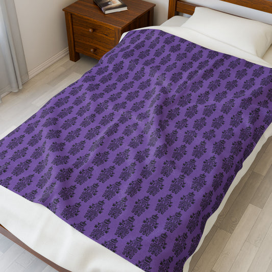 BORAH!'s Haunted Mansion Blanket (Purple/Black)