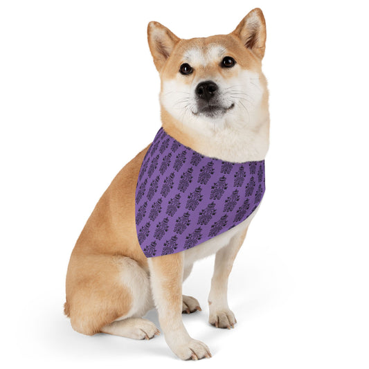 BORAH!'s Haunted Mansion Pet Bandana (Purple/Pattern)
