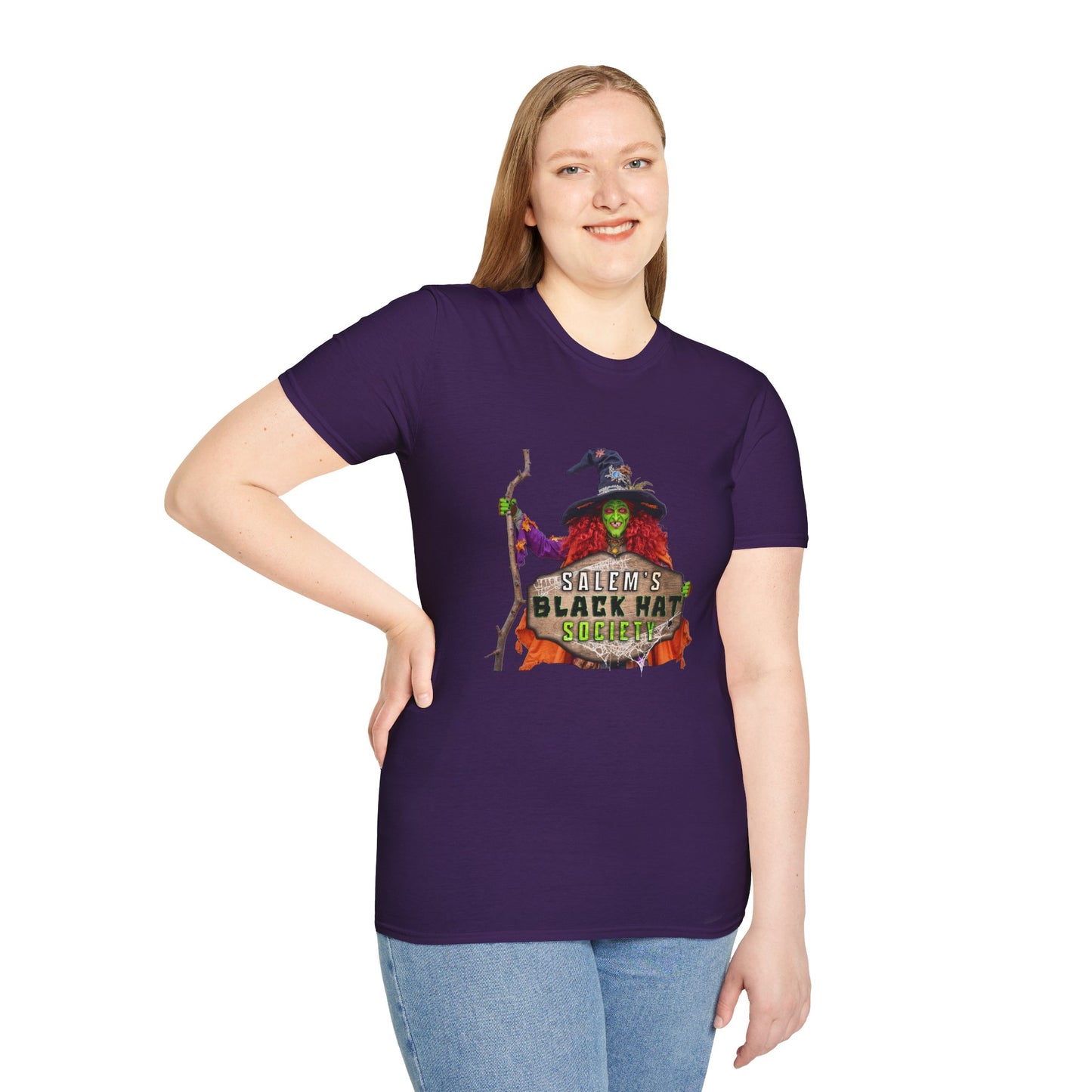 Salem's Black Hat Society Unisex T-Shirt, Halloween Tee, Witch Theme, Witchcraft Apparel, Unique Gift for Spooky Season, Cozy Everyday Wear