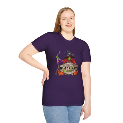 Salem's Black Hat Society Unisex T-Shirt, Halloween Tee, Witch Theme, Witchcraft Apparel, Unique Gift for Spooky Season, Cozy Everyday Wear