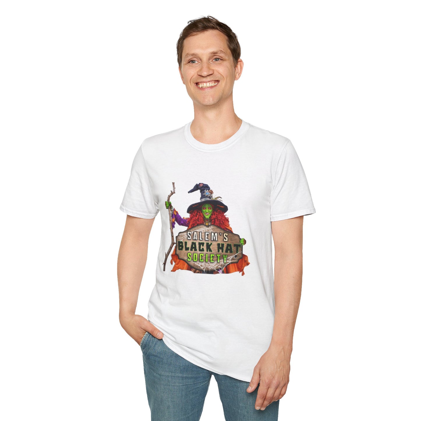 Salem's Black Hat Society Unisex T-Shirt, Halloween Tee, Witch Theme, Witchcraft Apparel, Unique Gift for Spooky Season, Cozy Everyday Wear
