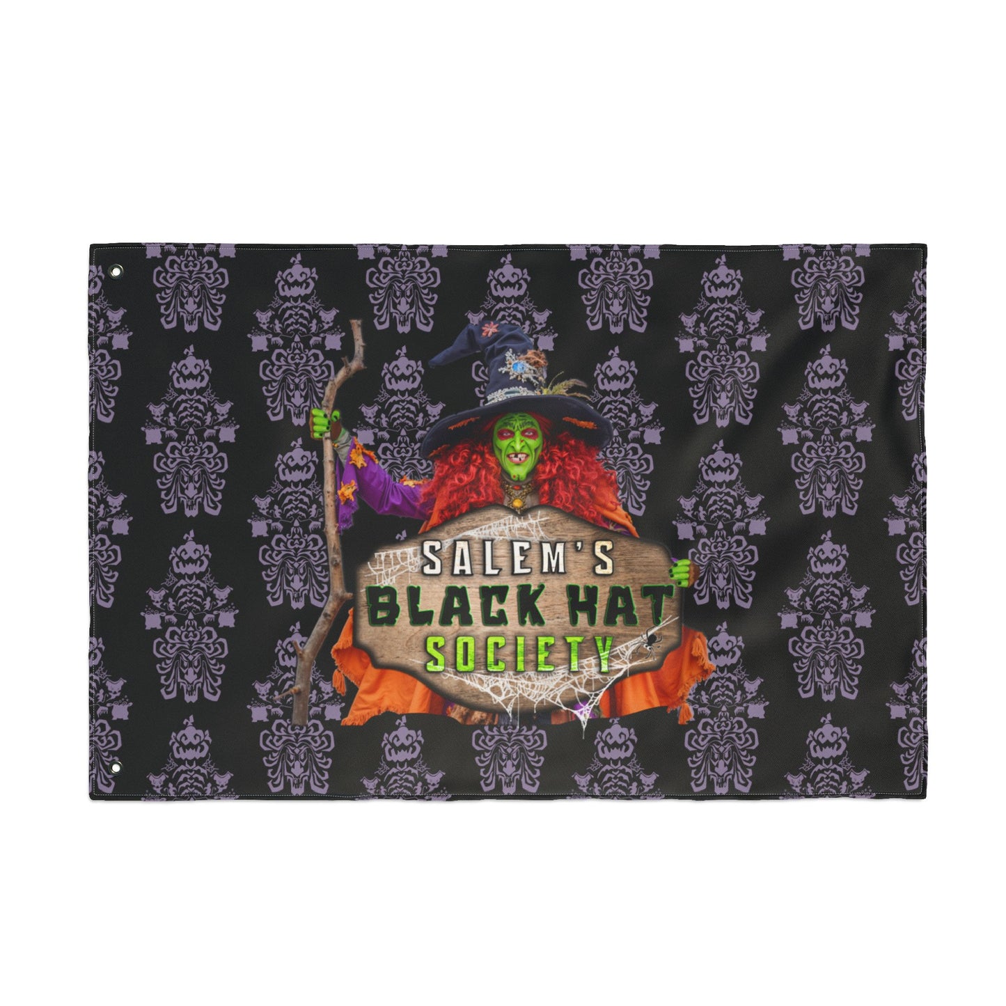 Salem's Black Hat Society Double-Sided Flag