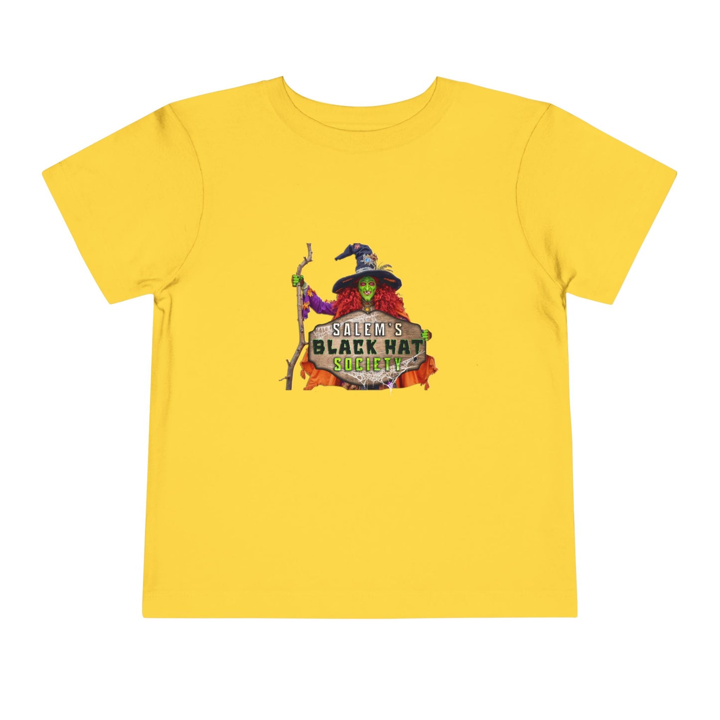 Salem's Black Hat Society Toddler Halloween Tee Spooky Black Hat Witch Design, Kids Costume Shirt, Trick or Treat, Fall Celebration Apparel