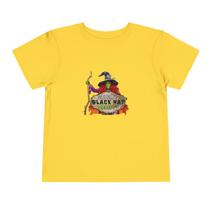 Salem's Black Hat Society Toddler Halloween Tee Spooky Black Hat Witch Design, Kids Costume Shirt, Trick or Treat, Fall Celebration Apparel