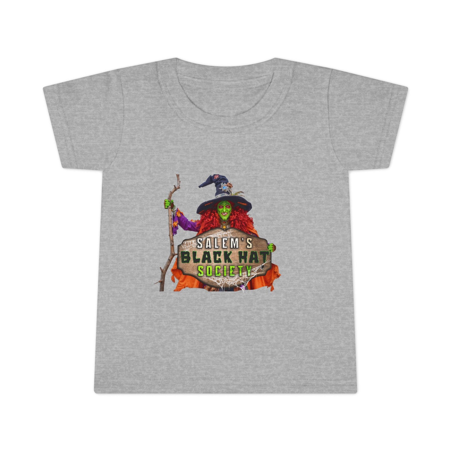 Salem's Black Hat Society BORAH! Toddler Halloween T-Shirt, Kids' Holiday Top, Halloween Gift