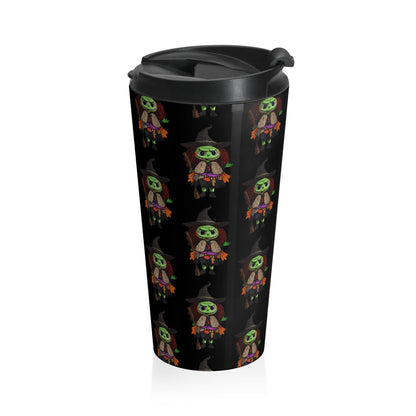 Whimsical Witch Travel Mug | Halloween Themed Travel Cup, Eco-Friendly Coffee Mug, Witch Gift, Fall Beverage Container