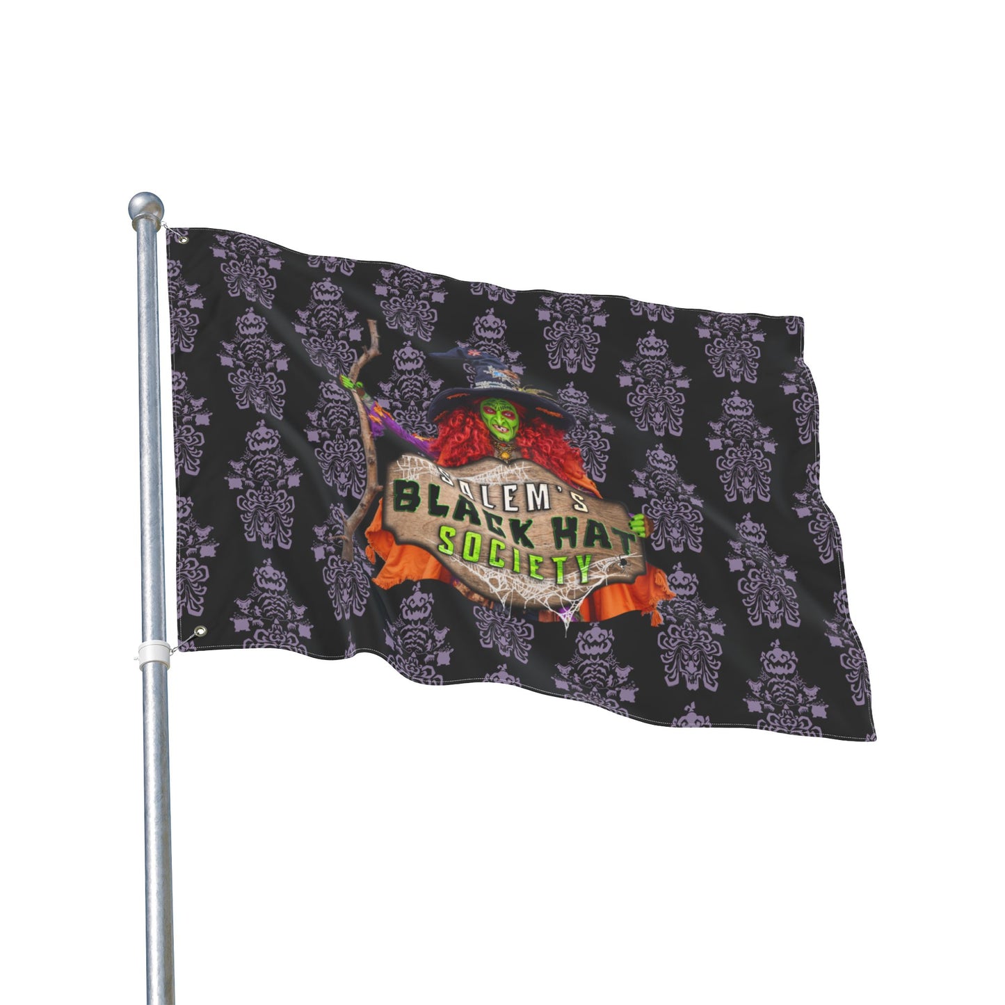 Salem's Black Hat Society Double-Sided Flag