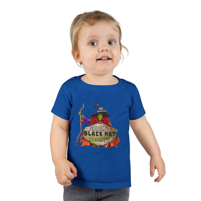 Salem's Black Hat Society BORAH! Toddler Halloween T-Shirt, Kids' Holiday Top, Halloween Gift