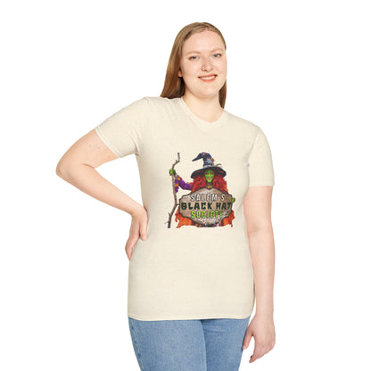 Salem's Black Hat Society Unisex T-Shirt, Halloween Tee, Witch Theme, Witchcraft Apparel, Unique Gift for Spooky Season, Cozy Everyday Wear