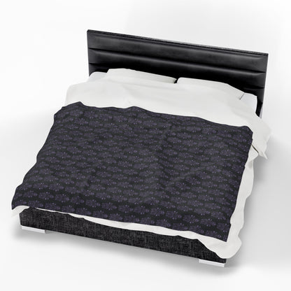 BORAH!'s Haunted Mansion Blanket (Black/Purple)