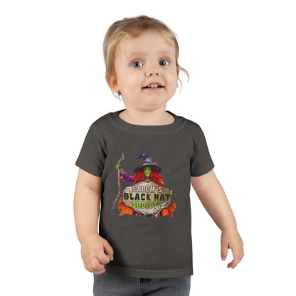 Salem's Black Hat Society BORAH! Toddler Halloween T-Shirt, Kids' Holiday Top, Halloween Gift