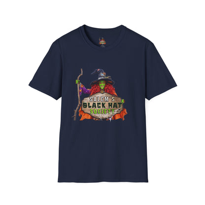 Salem's Black Hat Society Unisex T-Shirt, Halloween Tee, Witch Theme, Witchcraft Apparel, Unique Gift for Spooky Season, Cozy Everyday Wear