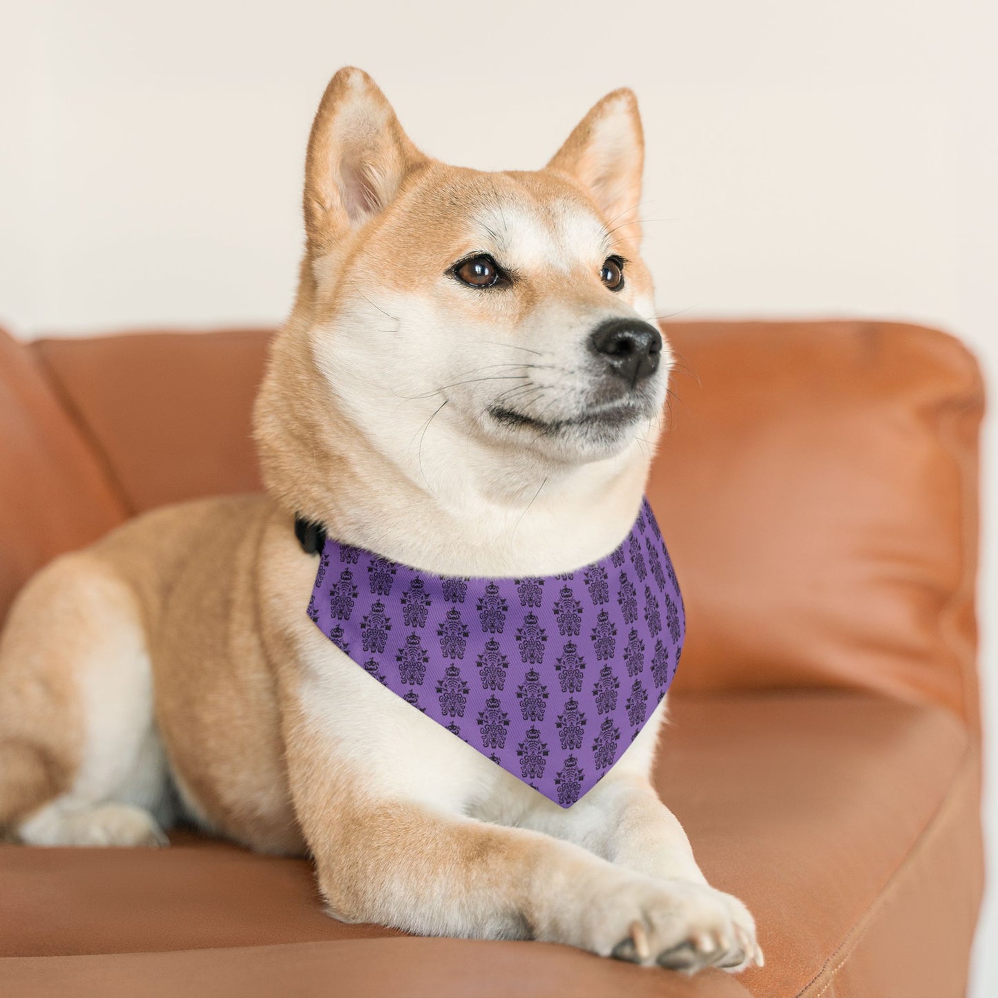 BORAH!'s Haunted Mansion Pet Bandana (Purple/Pattern)