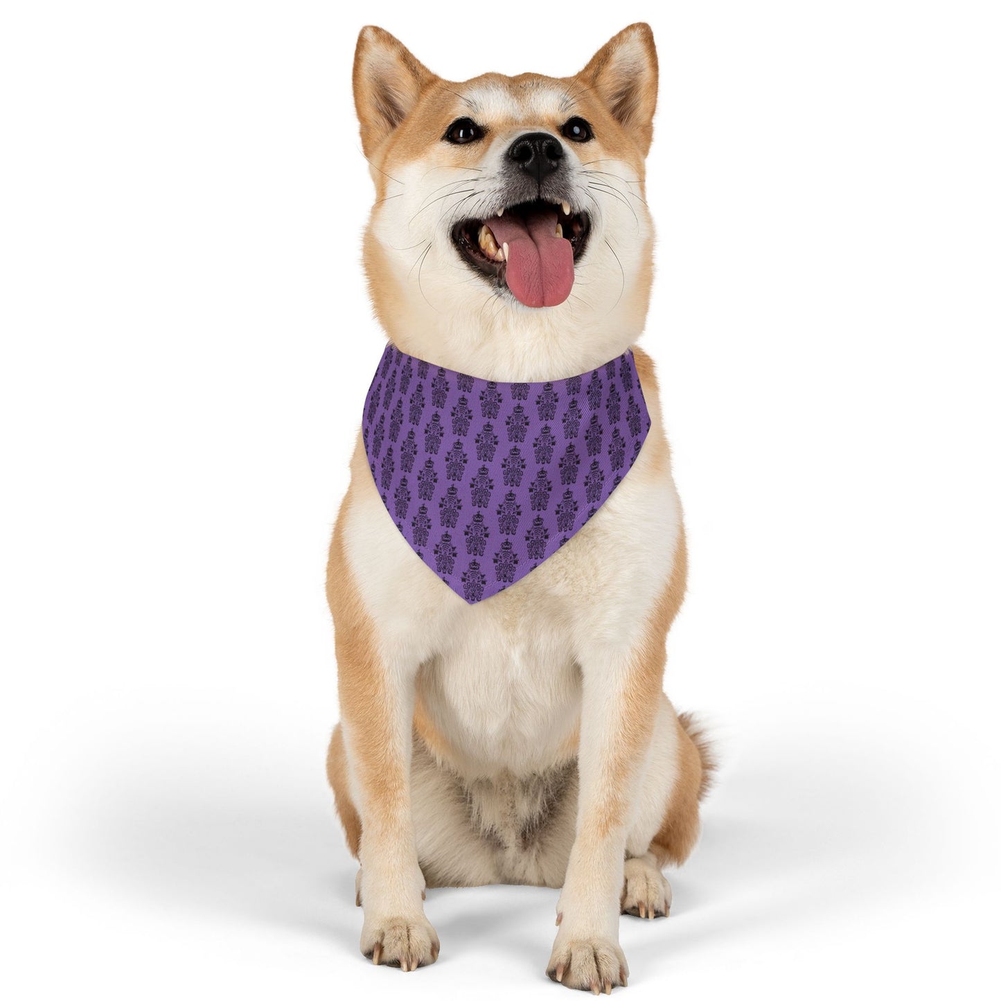 BORAH!'s Haunted Mansion Pet Bandana (Purple/Pattern)