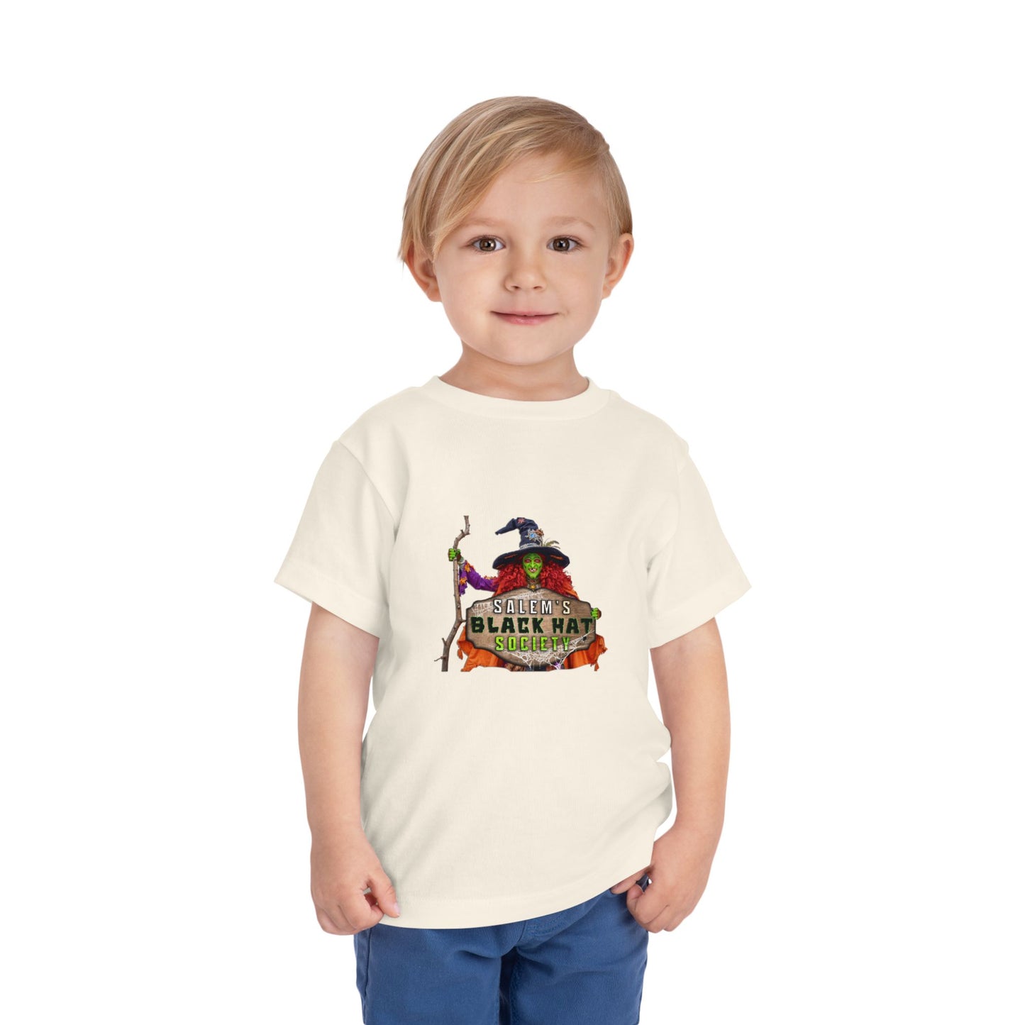 Salem's Black Hat Society Toddler Halloween Tee Spooky Black Hat Witch Design, Kids Costume Shirt, Trick or Treat, Fall Celebration Apparel