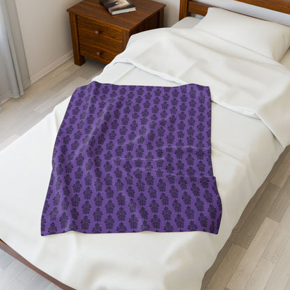 BORAH!'s Haunted Mansion Blanket (Purple/Black)