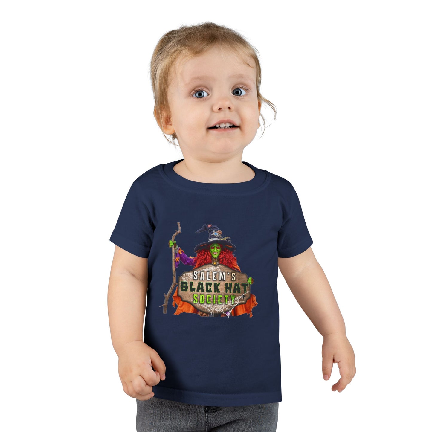 Salem's Black Hat Society BORAH! Toddler Halloween T-Shirt, Kids' Holiday Top, Halloween Gift
