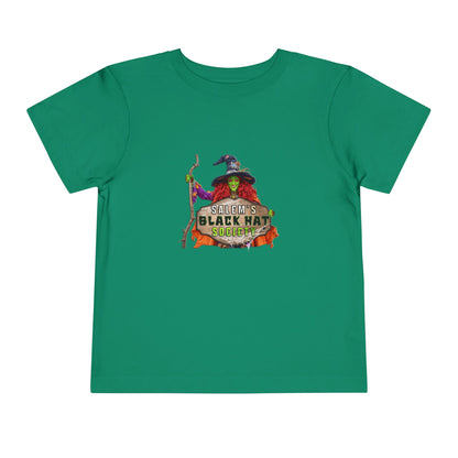 Salem's Black Hat Society Toddler Halloween Tee Spooky Black Hat Witch Design, Kids Costume Shirt, Trick or Treat, Fall Celebration Apparel