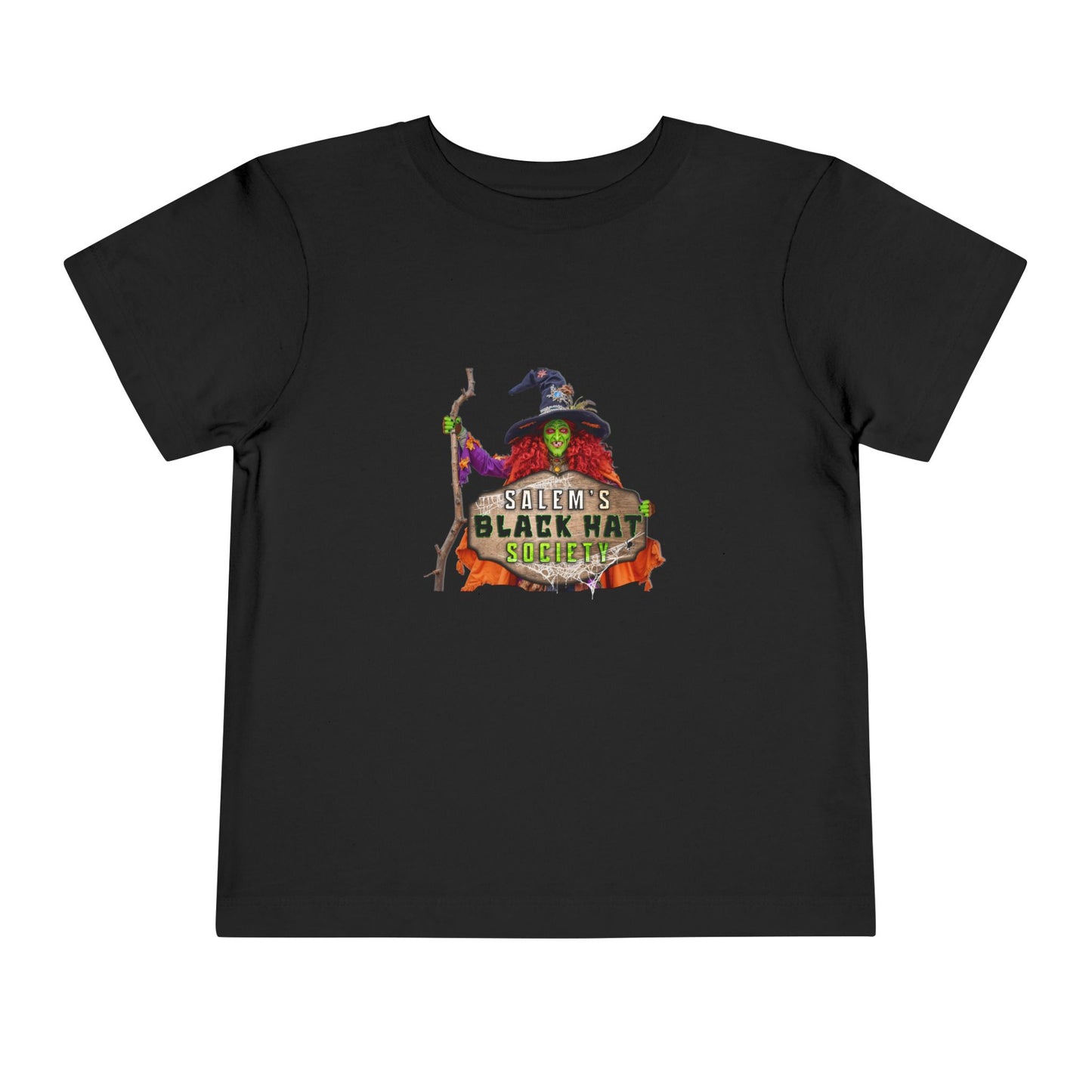 Salem's Black Hat Society Toddler Halloween Tee Spooky Black Hat Witch Design, Kids Costume Shirt, Trick or Treat, Fall Celebration Apparel