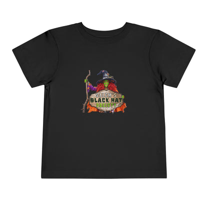 Salem's Black Hat Society Toddler Halloween Tee Spooky Black Hat Witch Design, Kids Costume Shirt, Trick or Treat, Fall Celebration Apparel