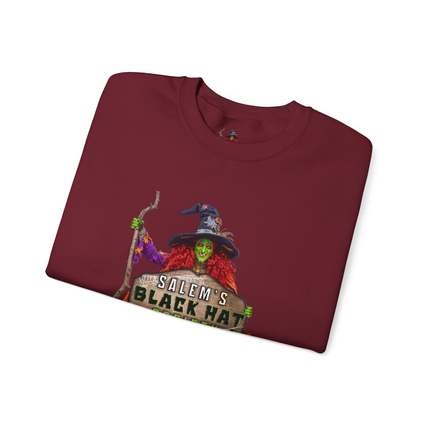 🖤 Salem’s Black Hat Society Halloween Crewneck Sweatshirt – Cozy Unisex Sweatshirt for Fall Magic, Witchy Vibes & Spooky Gifting