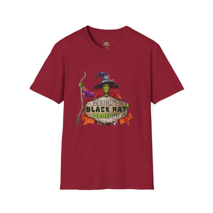 Salem's Black Hat Society Unisex T-Shirt, Halloween Tee, Witch Theme, Witchcraft Apparel, Unique Gift for Spooky Season, Cozy Everyday Wear