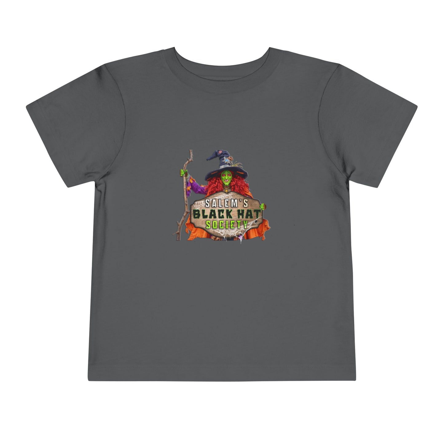 Salem's Black Hat Society Toddler Halloween Tee Spooky Black Hat Witch Design, Kids Costume Shirt, Trick or Treat, Fall Celebration Apparel